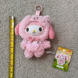 Miniso Sanrio My Melody Animal Adventure Pink Plush Keychain Bag Charm